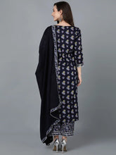 Women Cotton Floral Printed Kurta Palazzos-VKSKD1588